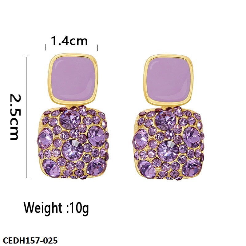 CEDH157 SIQ Traditional Teardrop Ear Earrings Pair - CEDH