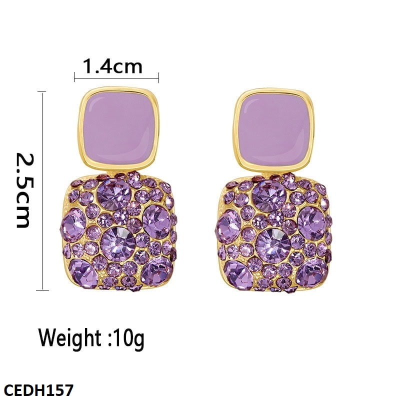 CEDH157 SIQ Traditional Teardrop Ear Earrings Pair - CEDH