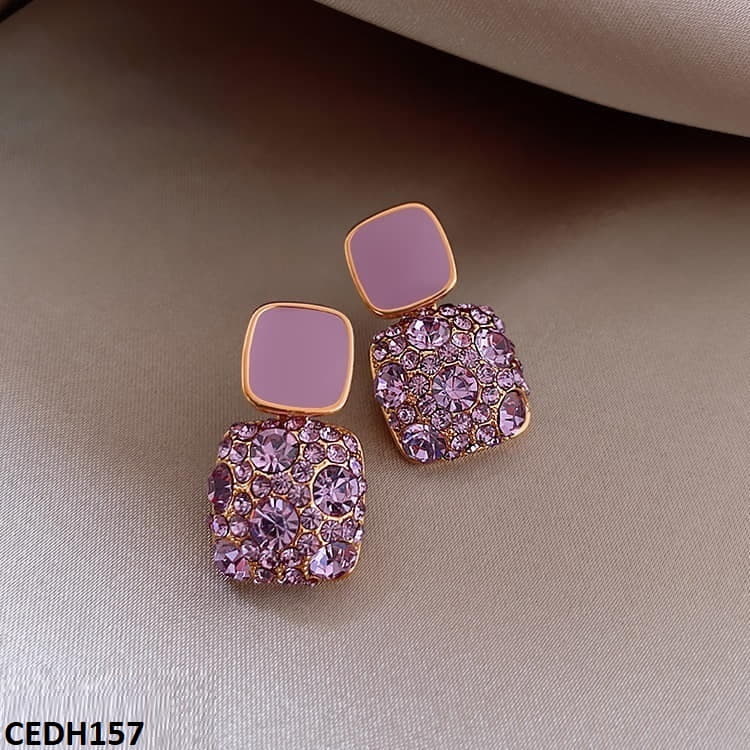 CEDH157 SIQ Traditional Teardrop Ear Earrings Pair - CEDH