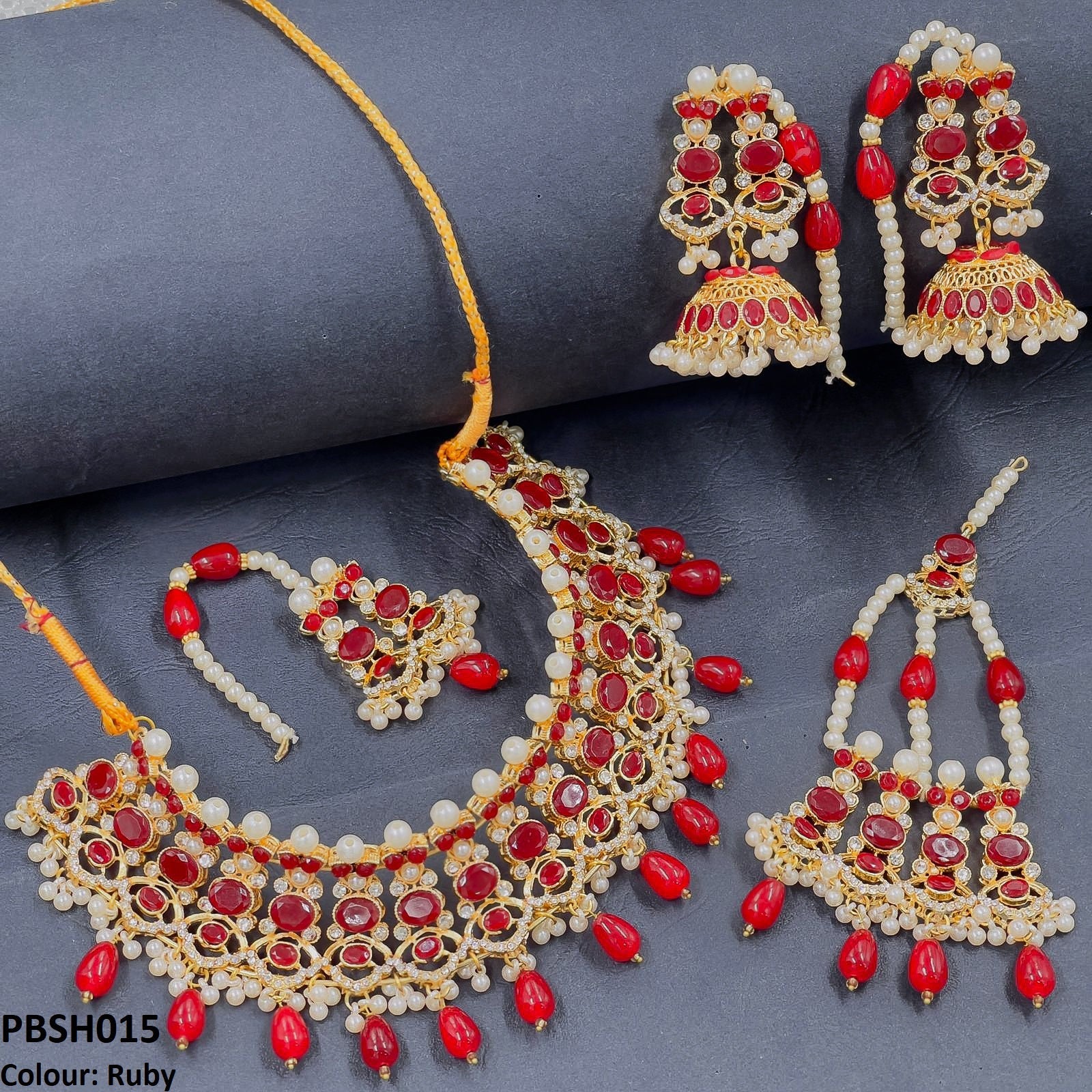 PBSH015 SDQ Bridal Necklace Set - PBSH