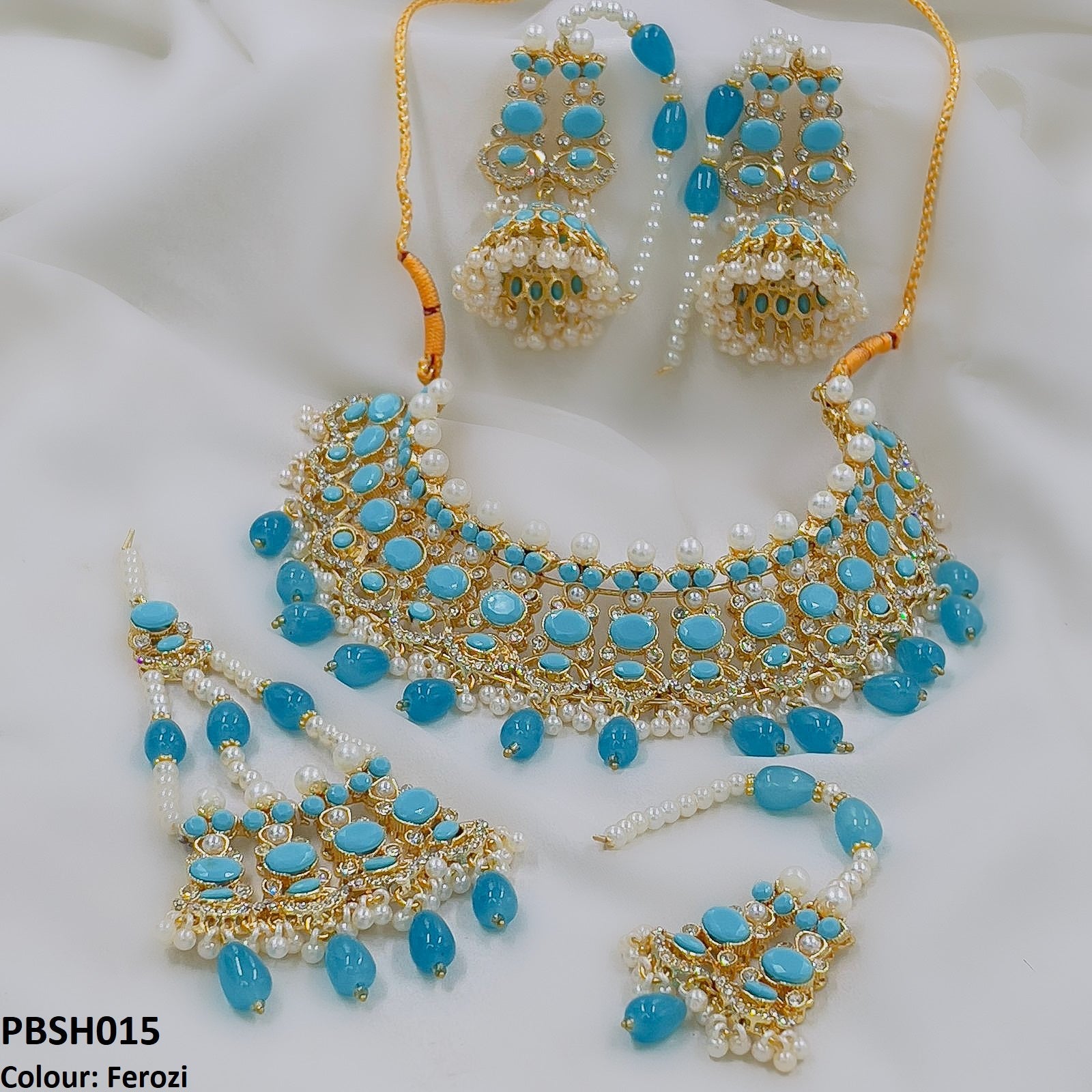 PBSH015 SDQ Bridal Necklace Set - PBSH