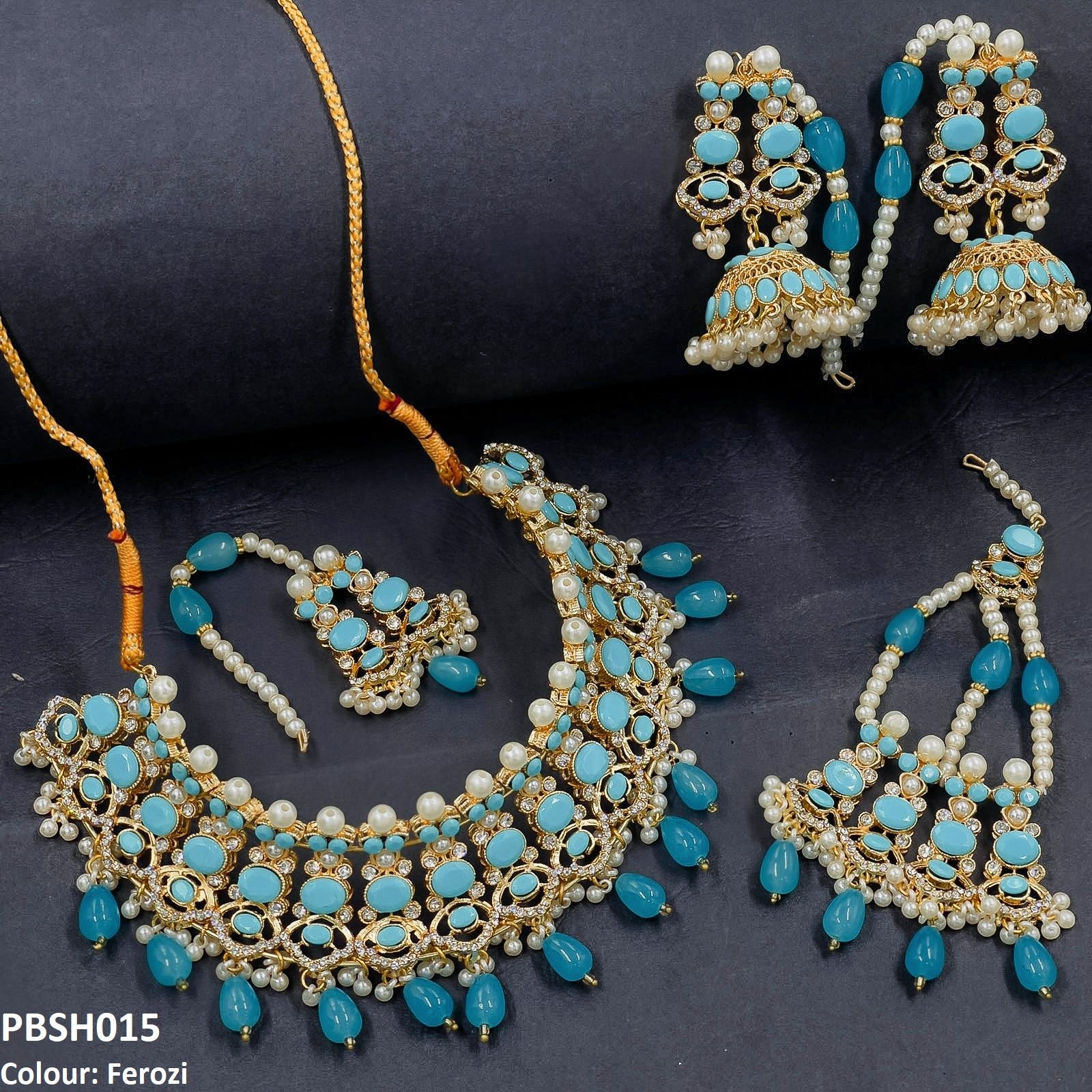 PBSH015 SDQ Bridal Necklace Set - PBSH