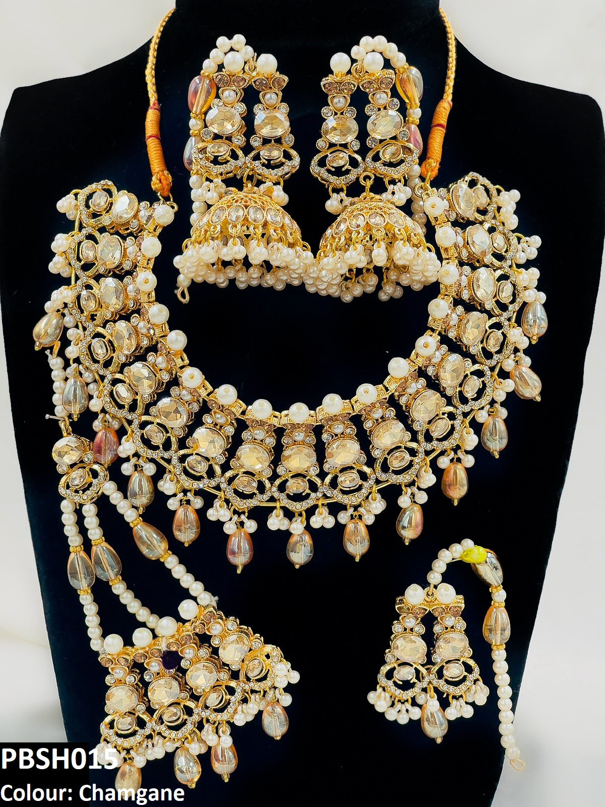 PBSH015 SDQ Bridal Necklace Set - PBSH