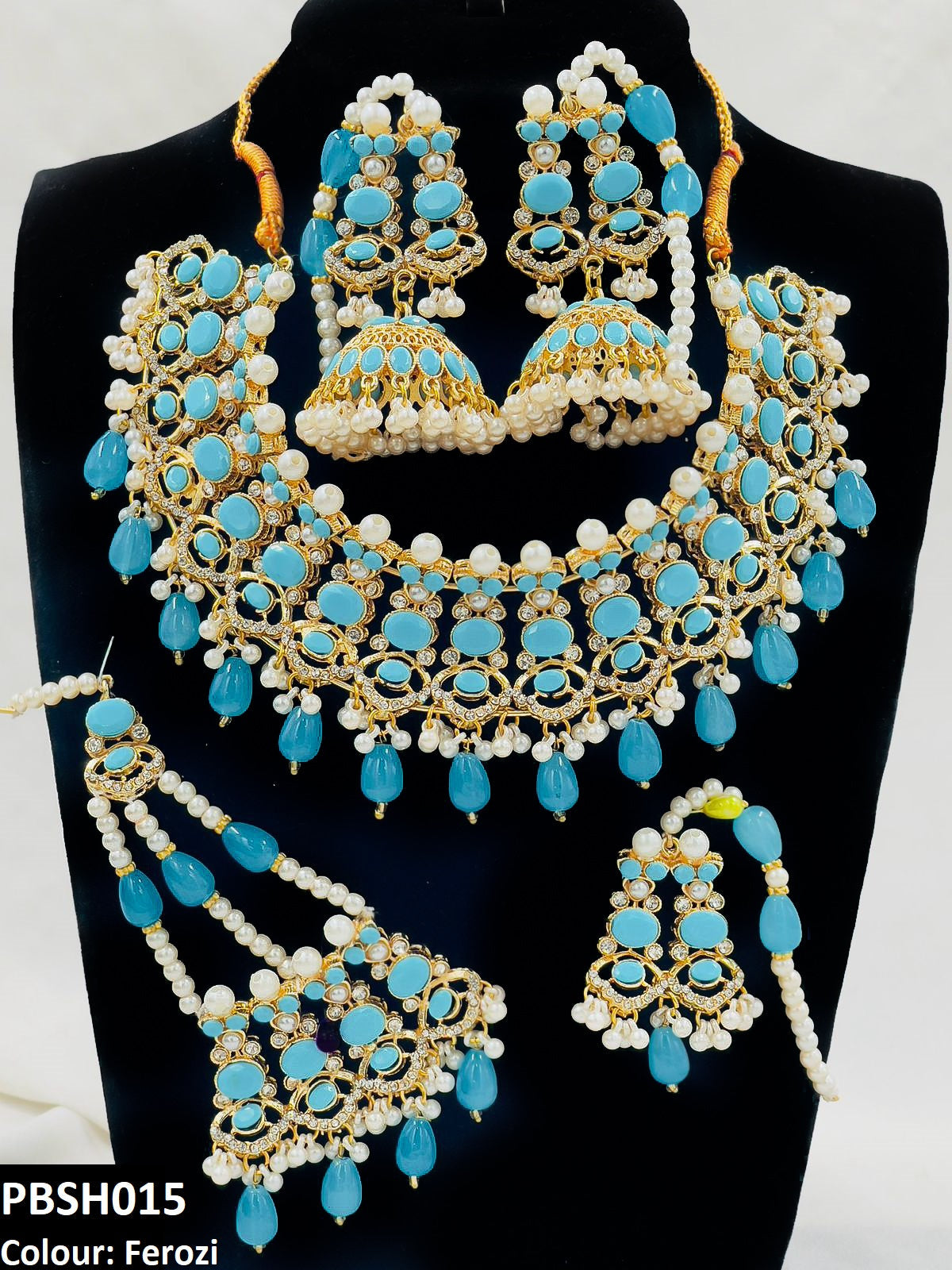 PBSH015 SDQ Bridal Necklace Set - PBSH