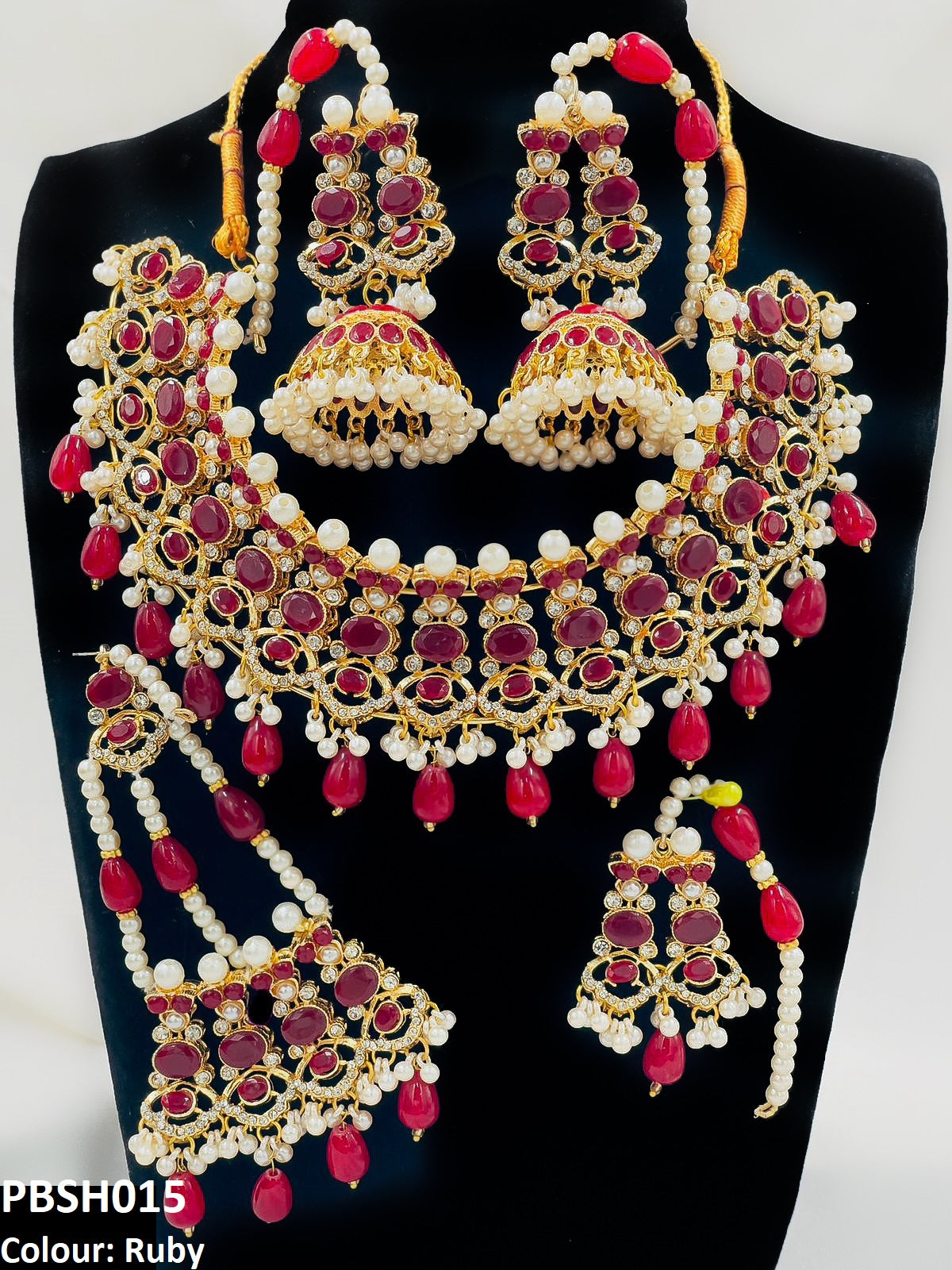 PBSH015 SDQ Bridal Necklace Set - PBSH