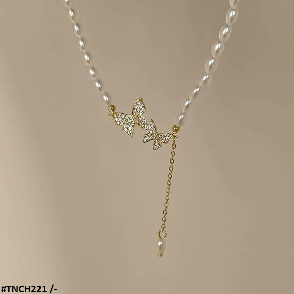 TNCH221 ZLX Beads Butterfly Necklace - TNCH