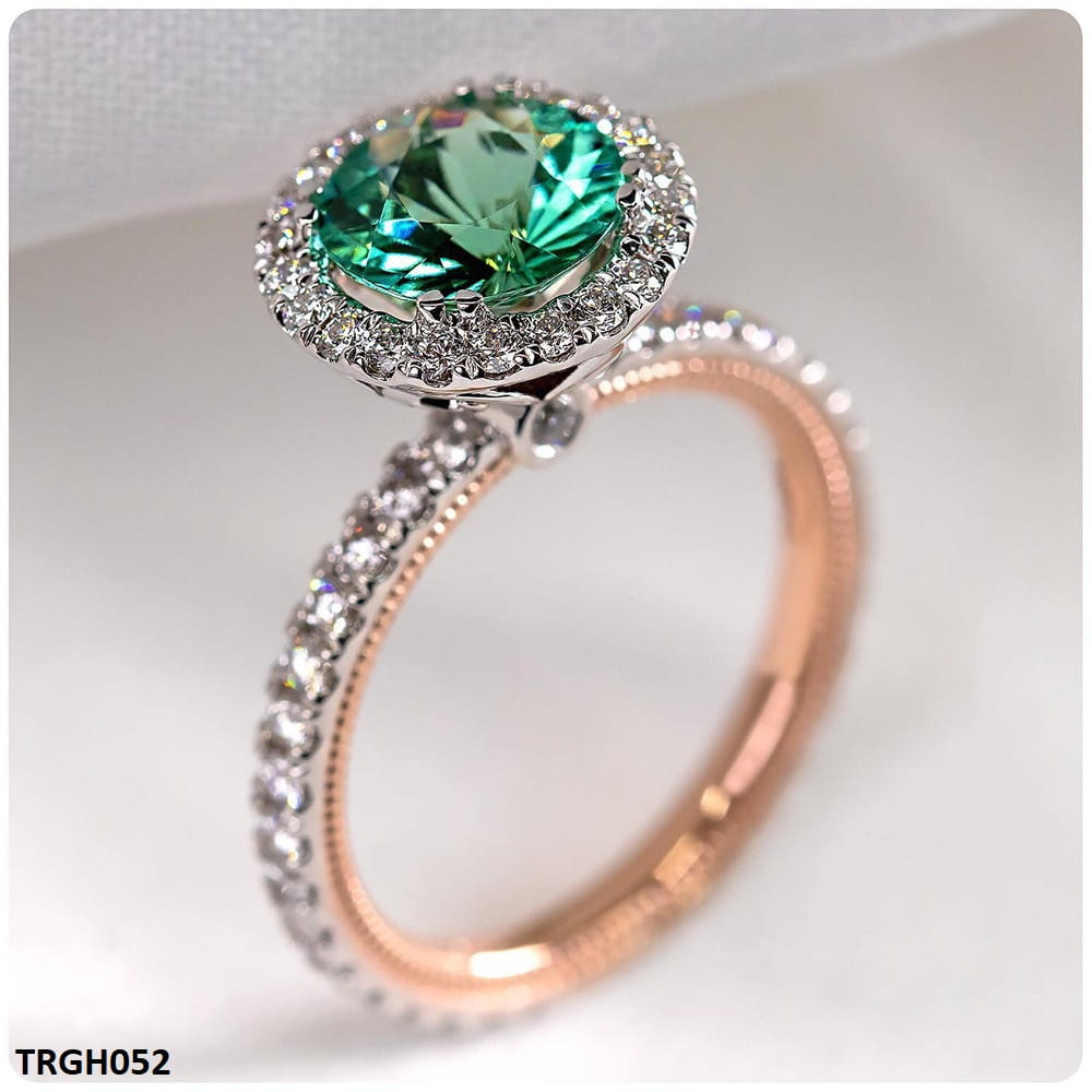 TRGH052 CSH Greenish Round Ring - TRGH