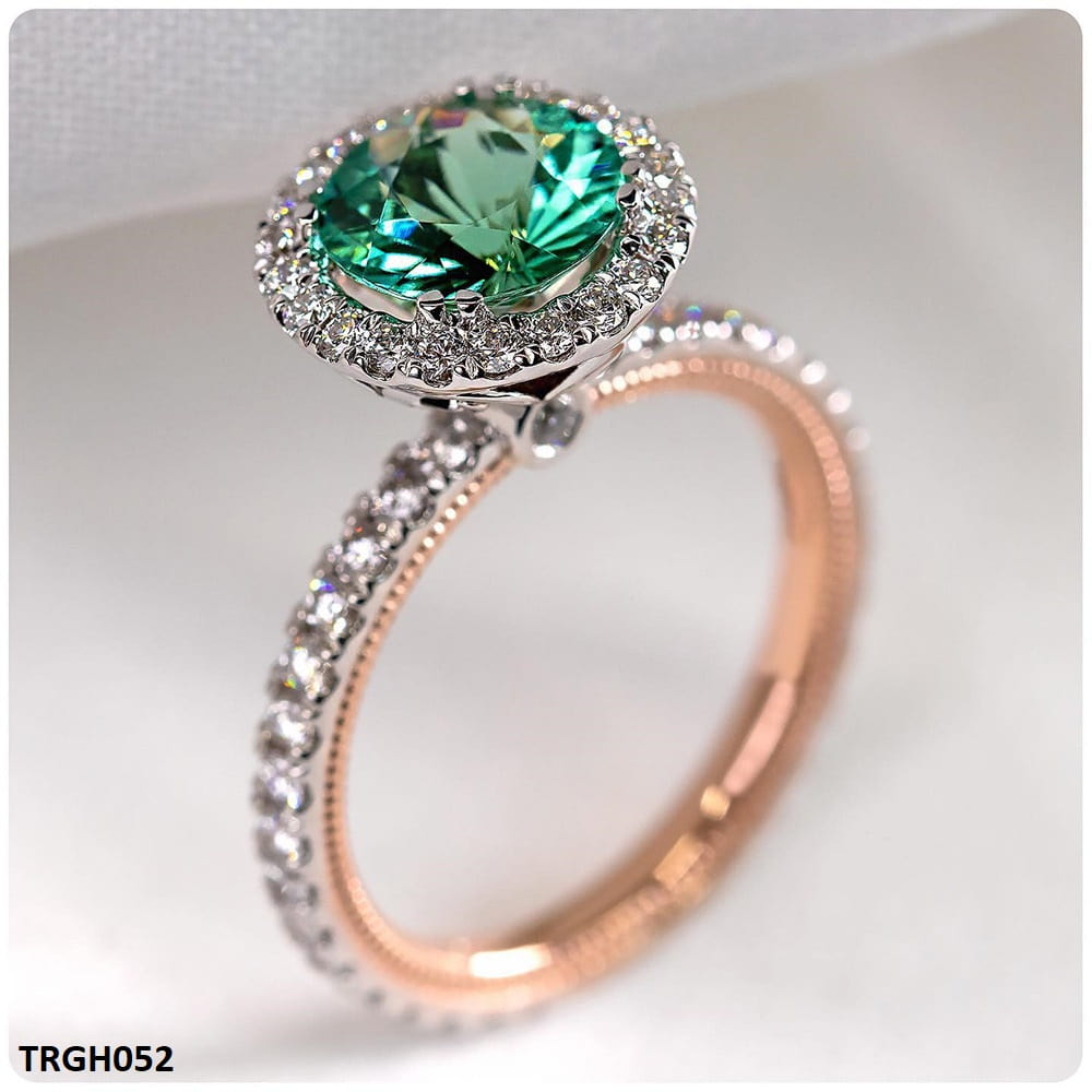 TRGH052 CSH Greenish Round Ring - TRGH