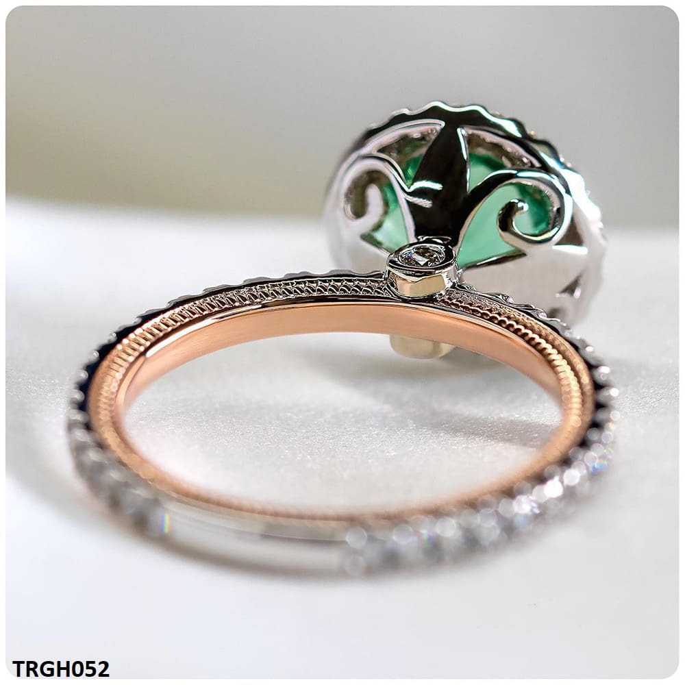 TRGH052 CSH Greenish Round Ring - TRGH